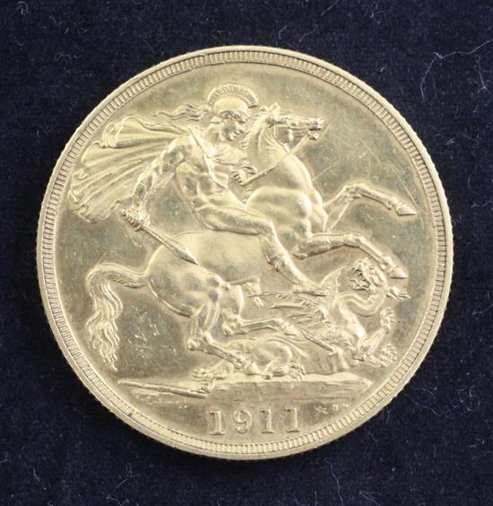 A George V Coronation gold proof two pounds, 1911,